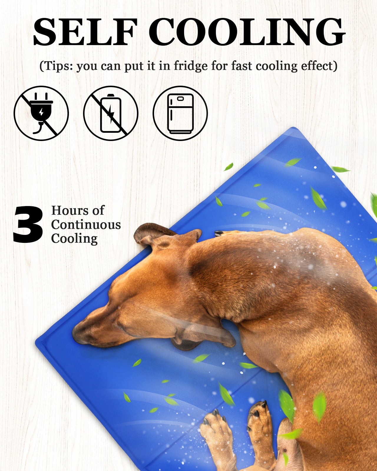 Zacro Dog Cooling Mat, 3 Hour Self Cooling Gel Pad for Dog/Cat, 35” x 19.6” Durable Cooling Dog Bed Mats for Crate/Sofa/Bed/Floor/Car Seats