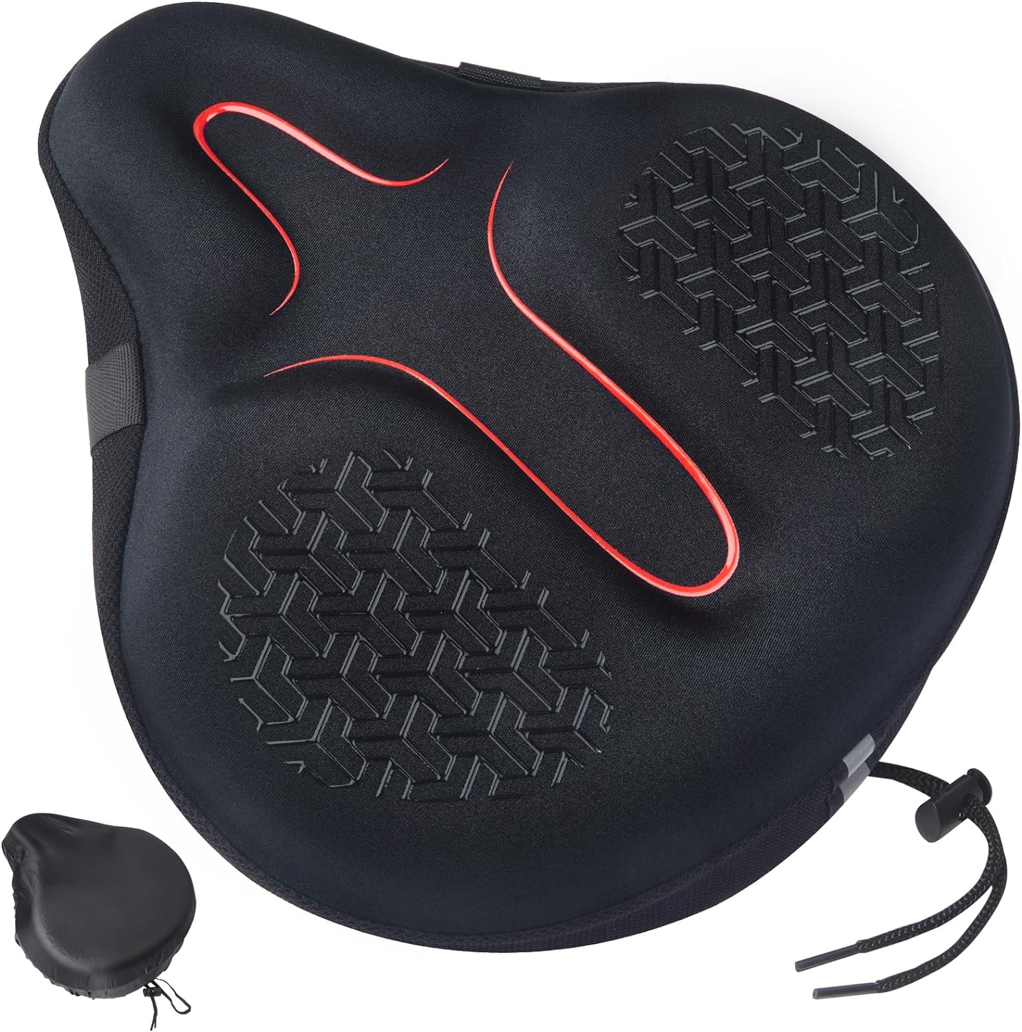 Wide bike store seat cushion